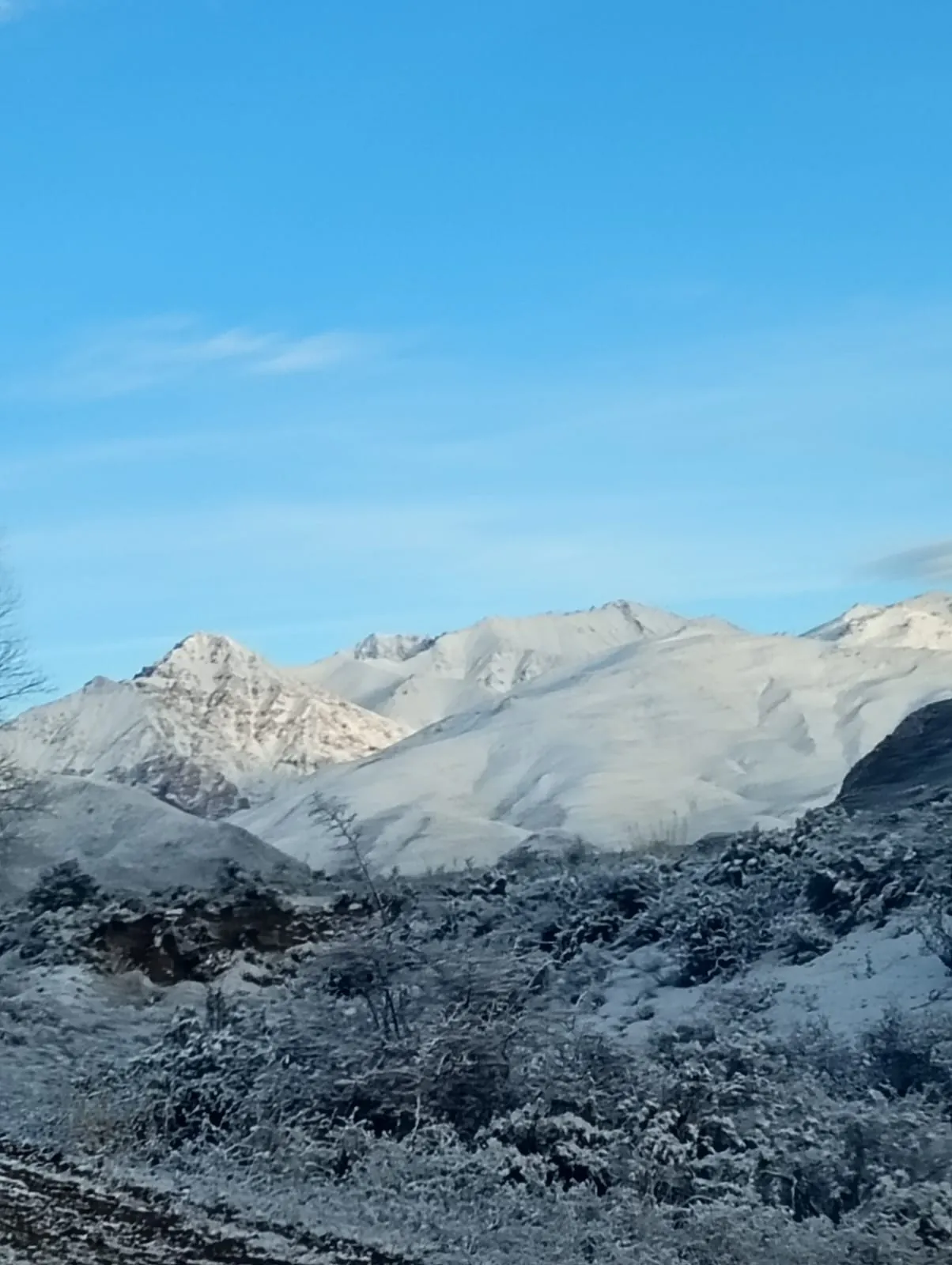 La cordillera nevada vista desde la Posada